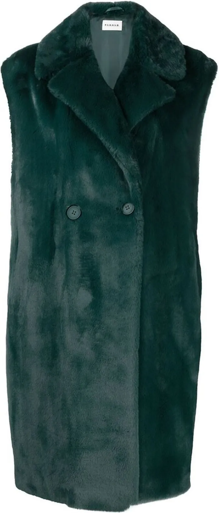 Faux-Fur Double-Breasted Coat