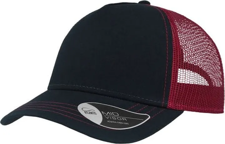 Atlantis Atlantis Rapper Canvas 5 Panel Trucker Cap - Red