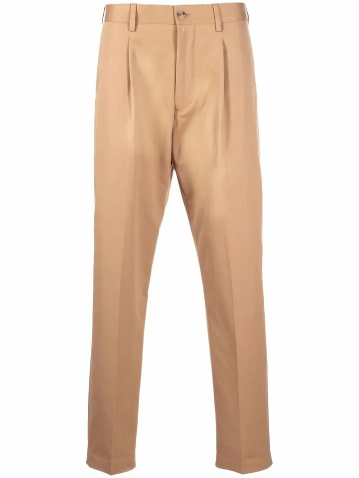Mid-Rise Straight Trousers