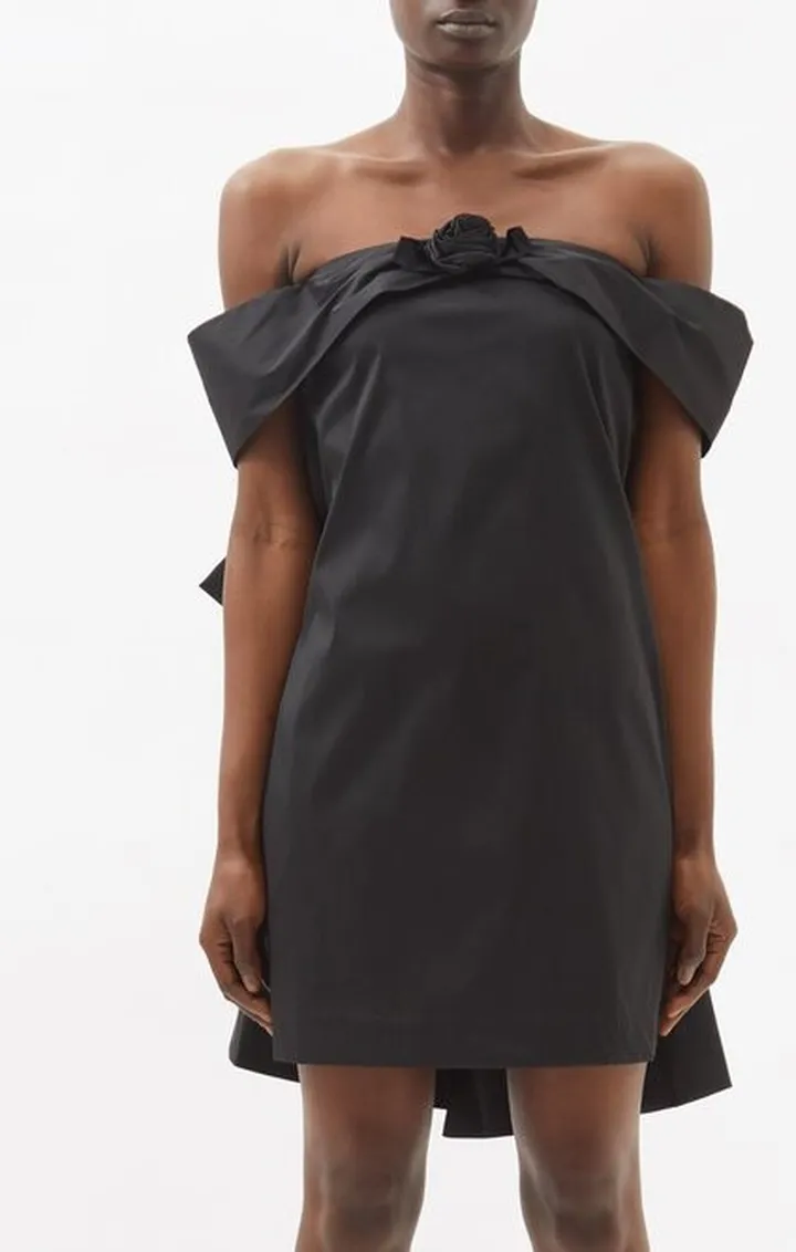Sacha Off-the-shoulder Taffeta Mini Dress