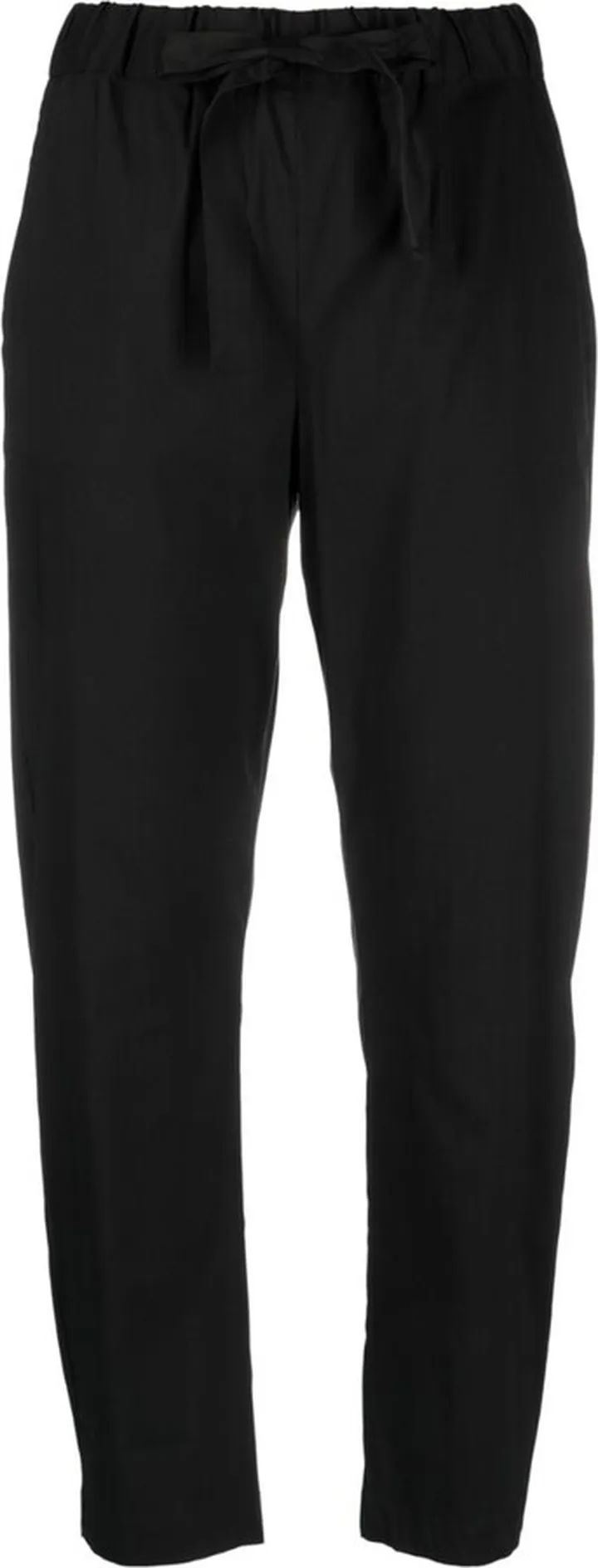 Elasticated-Waistband Cropped Trousers