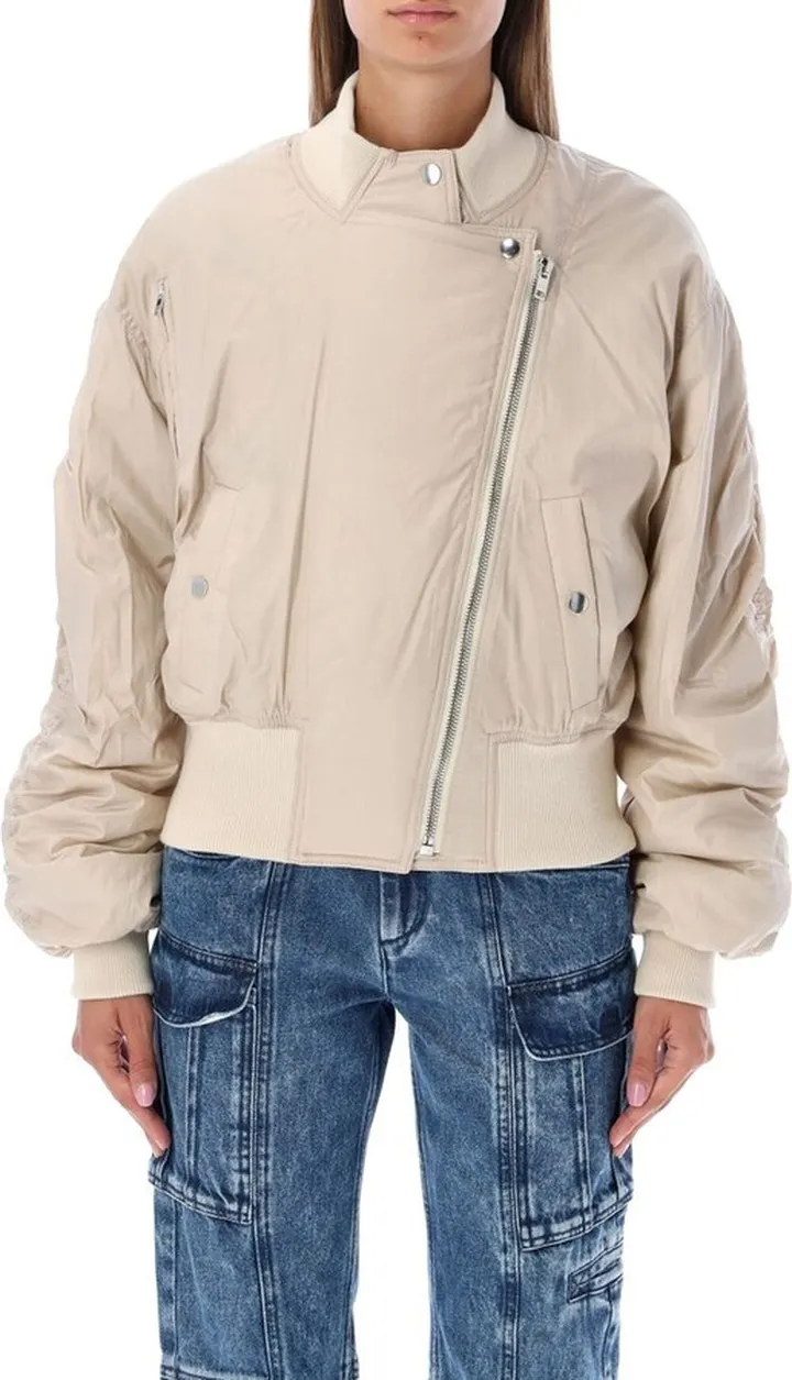 Isabel Marant Crinkled-Detail Bomber Jacket