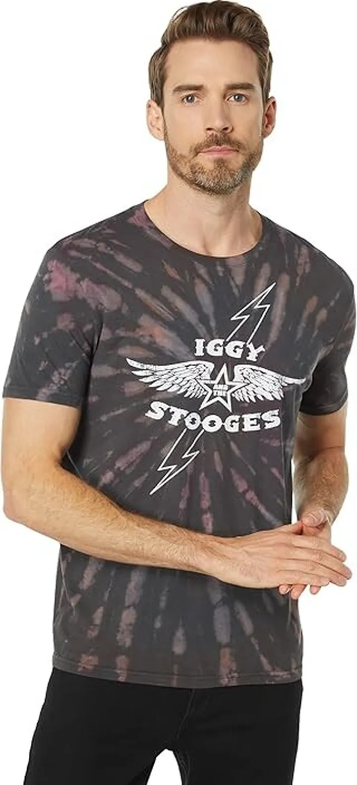 Lucky Brand Iggy Pop Graphic Tee (Raven) Men's T Shirt