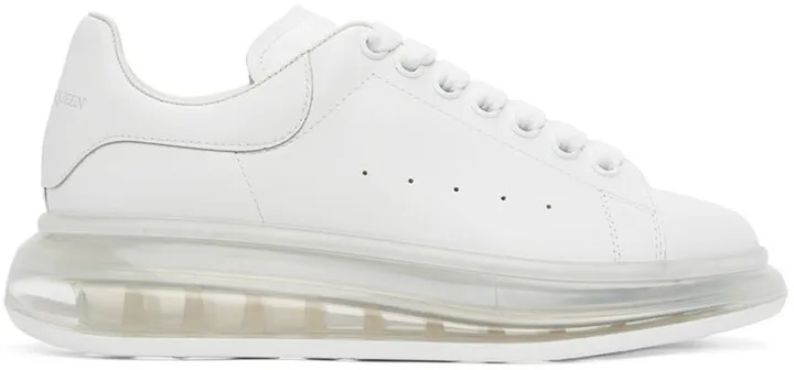 Alexander McQueen White Transparent Sole Oversized Sneakers