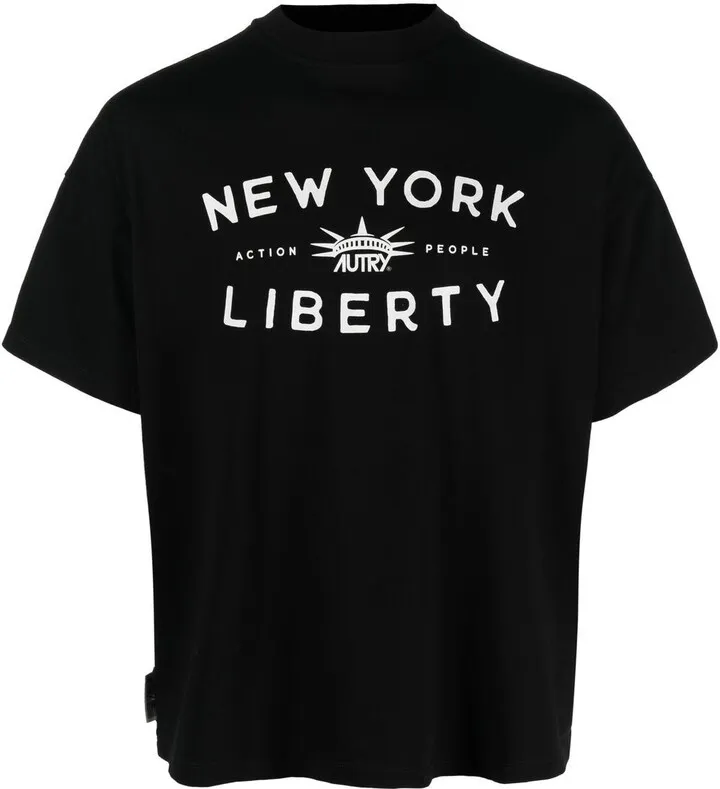 x Liberty logo-print cotton T-shirt
