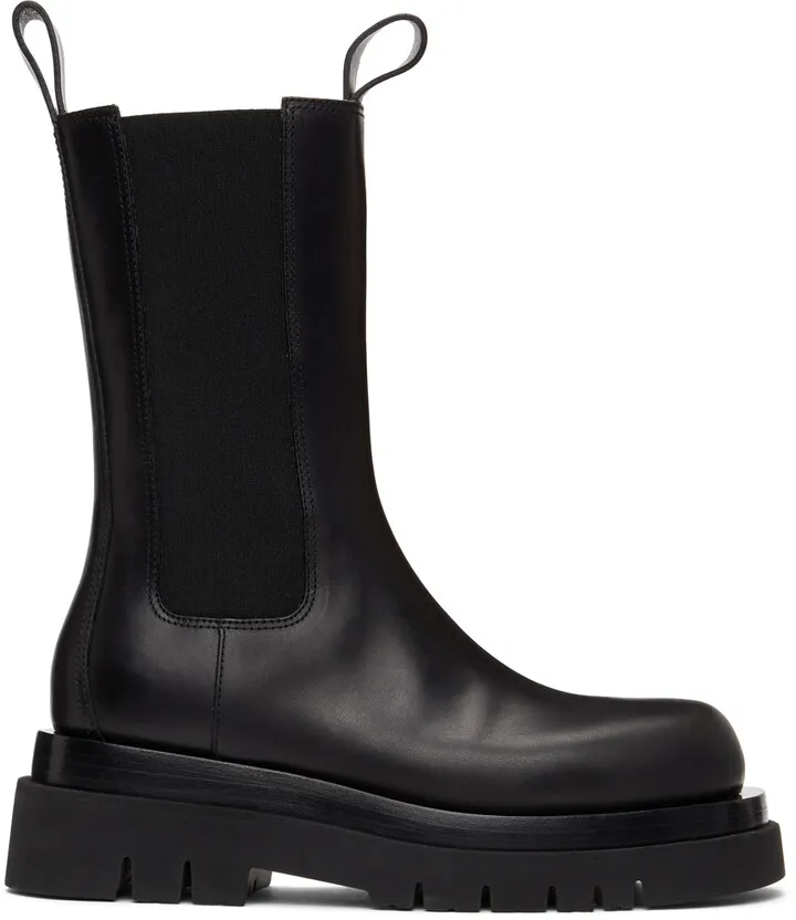 Bottega Veneta Black 'The Lug' Chelsea Boots