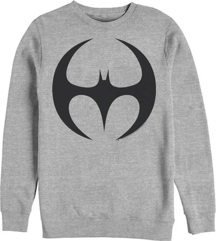 Men's Batman Logo Modern Wing Curve Sweatshirt - Athletic Heather - Small