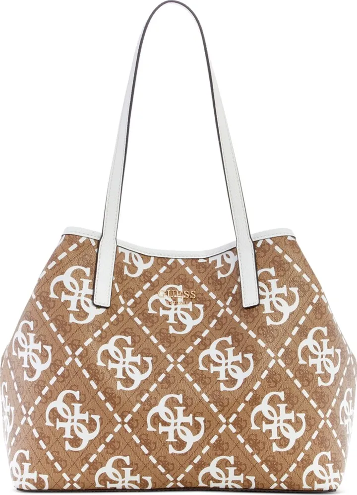 Guess Vikky Medium 4G Basique Monogram Logo Tote Bag