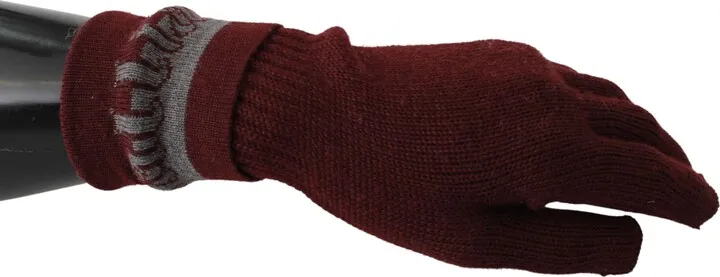John Galliano Elastic Wrist Length Mitten Designer Logo Women's Gloves