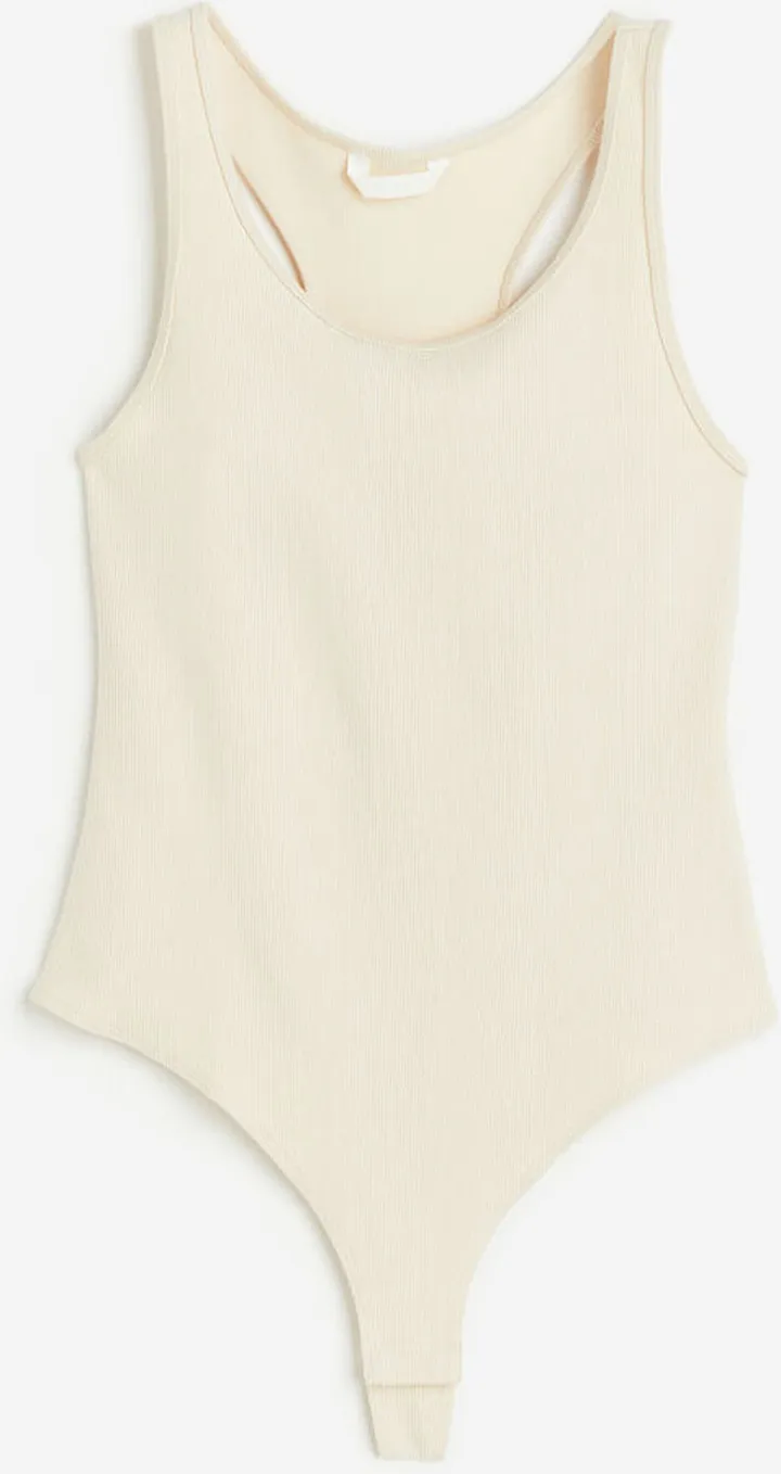 Ribbed Thong Bodysuit