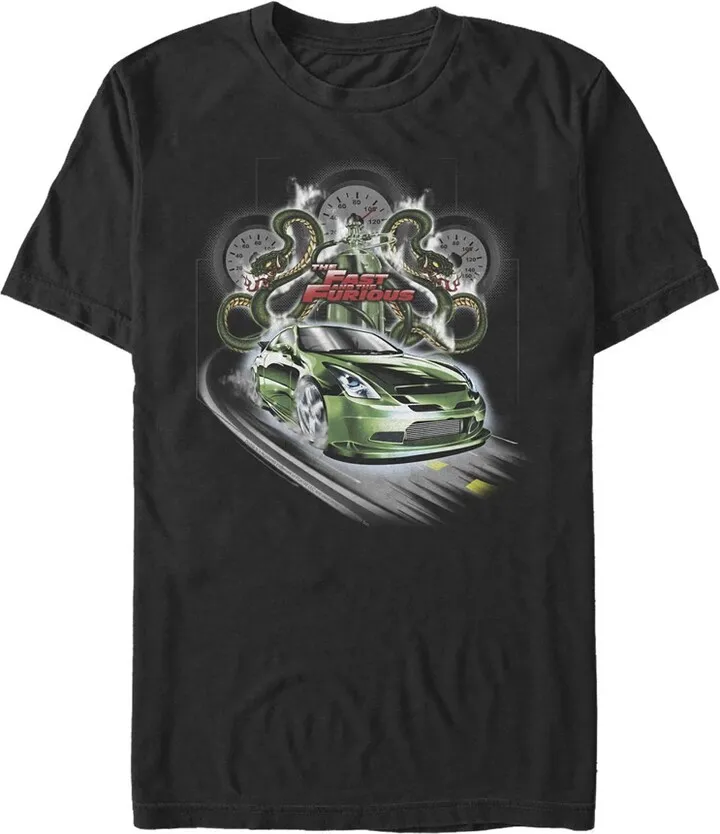 Men's Fast & Furious Snake Speedometer T-Shirt - Black - X Large