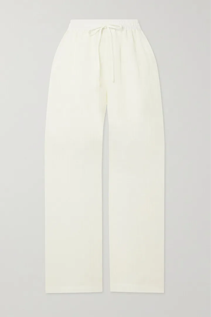 Le Kasha - Yaffa Linen Straight-leg Pants - White