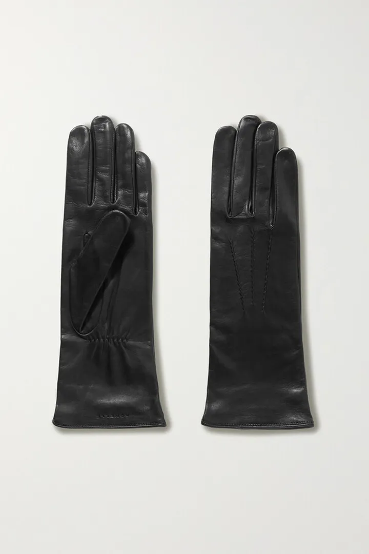 Agnelle - Grace Leather Gloves - Black