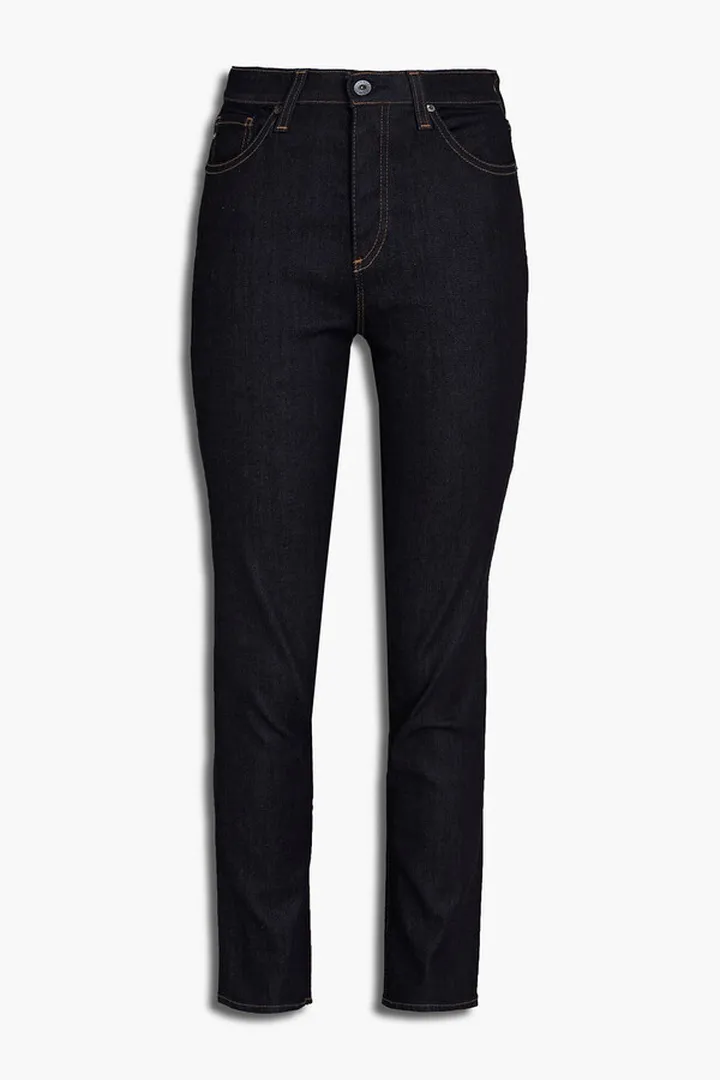 High-rise slim-leg jeans