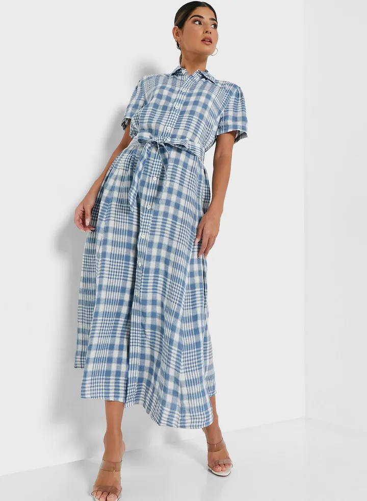 Tie Detail Shirt Dress