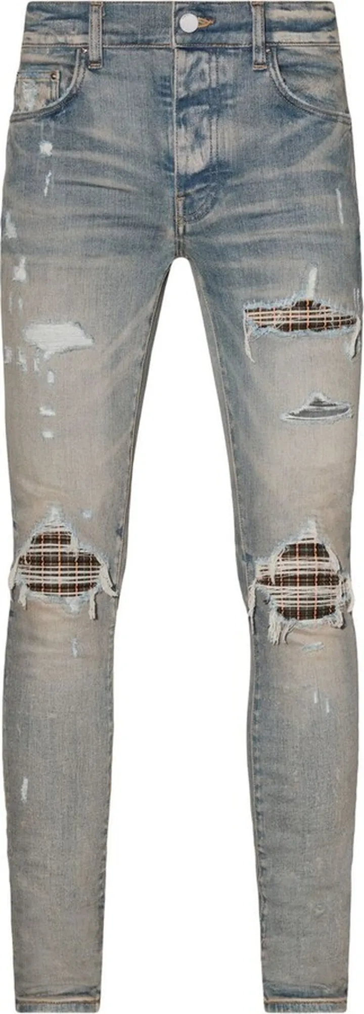 Neon Plaid skinny jeans