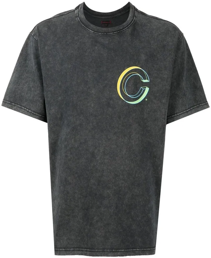 globe-logo acid wash T-shirt