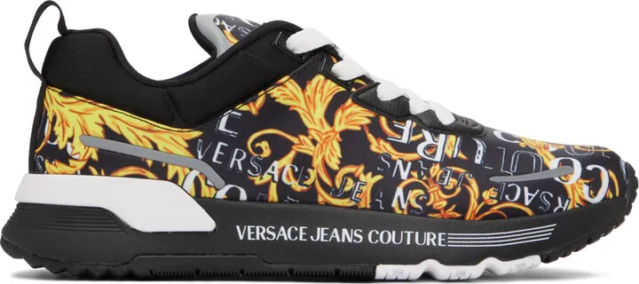 Versace Jeans Couture Black & Gold Dynamic Sneakers