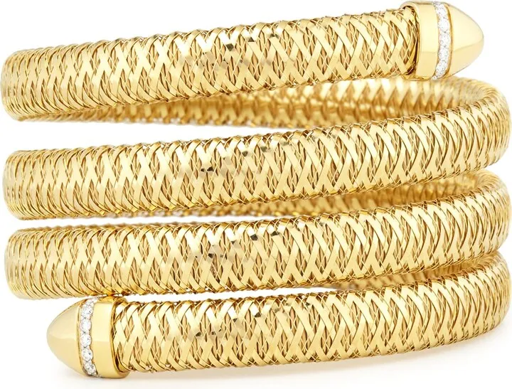 Primavera 18K Diamond Coil Bracelet