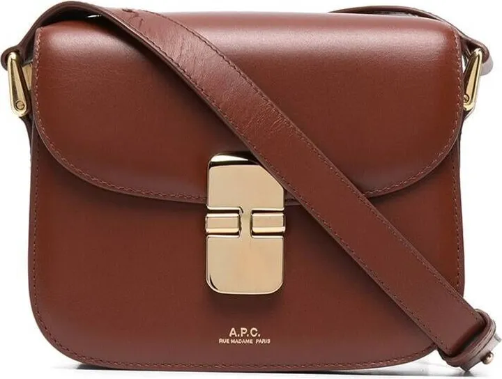 Grace Mini Brown Leather Crossbody Bag Woman