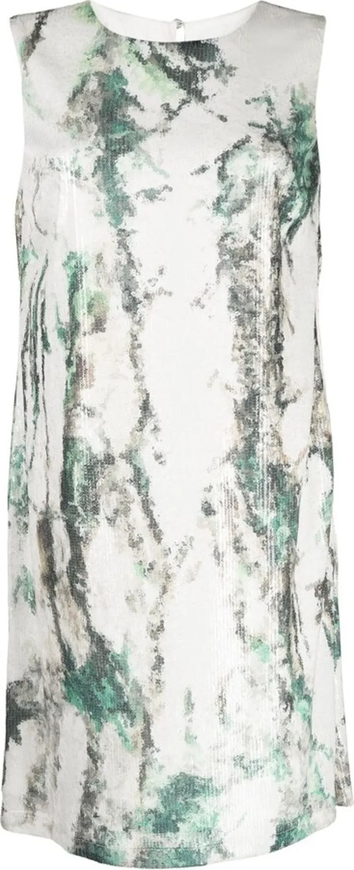 Graphic-Print Sequin Dress