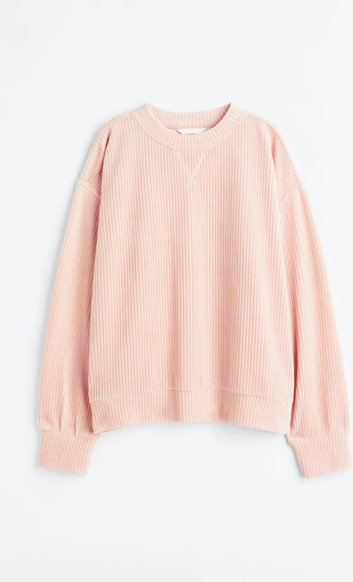 Ribbed Velour Top