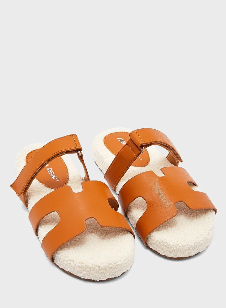Multi Strap Mid Heel Sandals