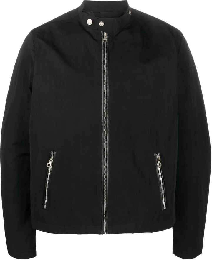 Zipped-Up Fastening Bomber Jacket