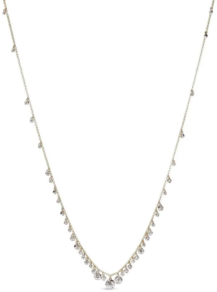 18kt recycled gold Marguerite diamond necklace