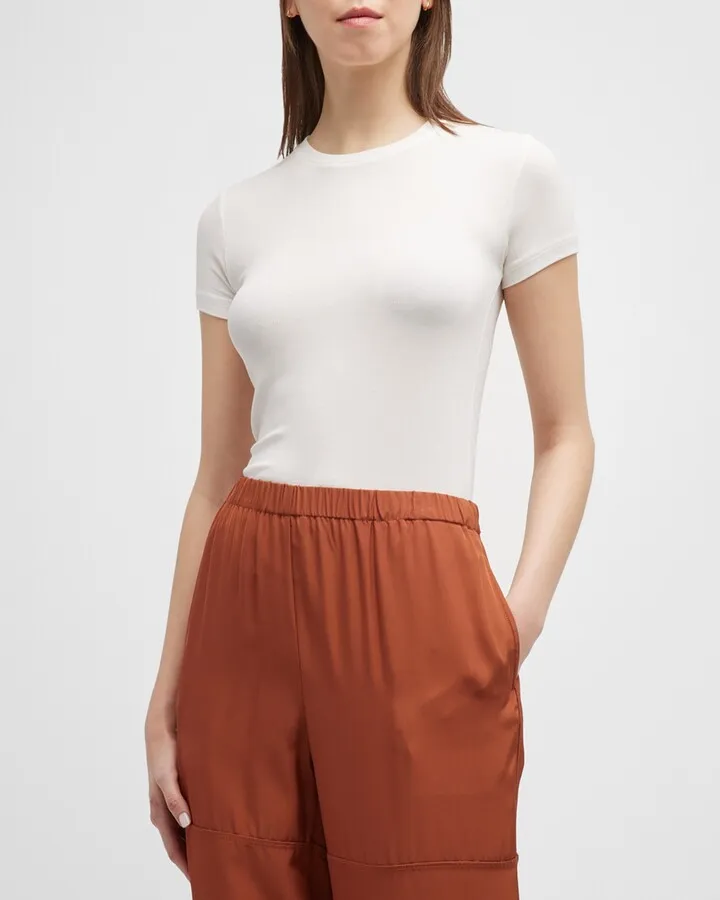Ressi SS Ribbed Crew Nk Tee