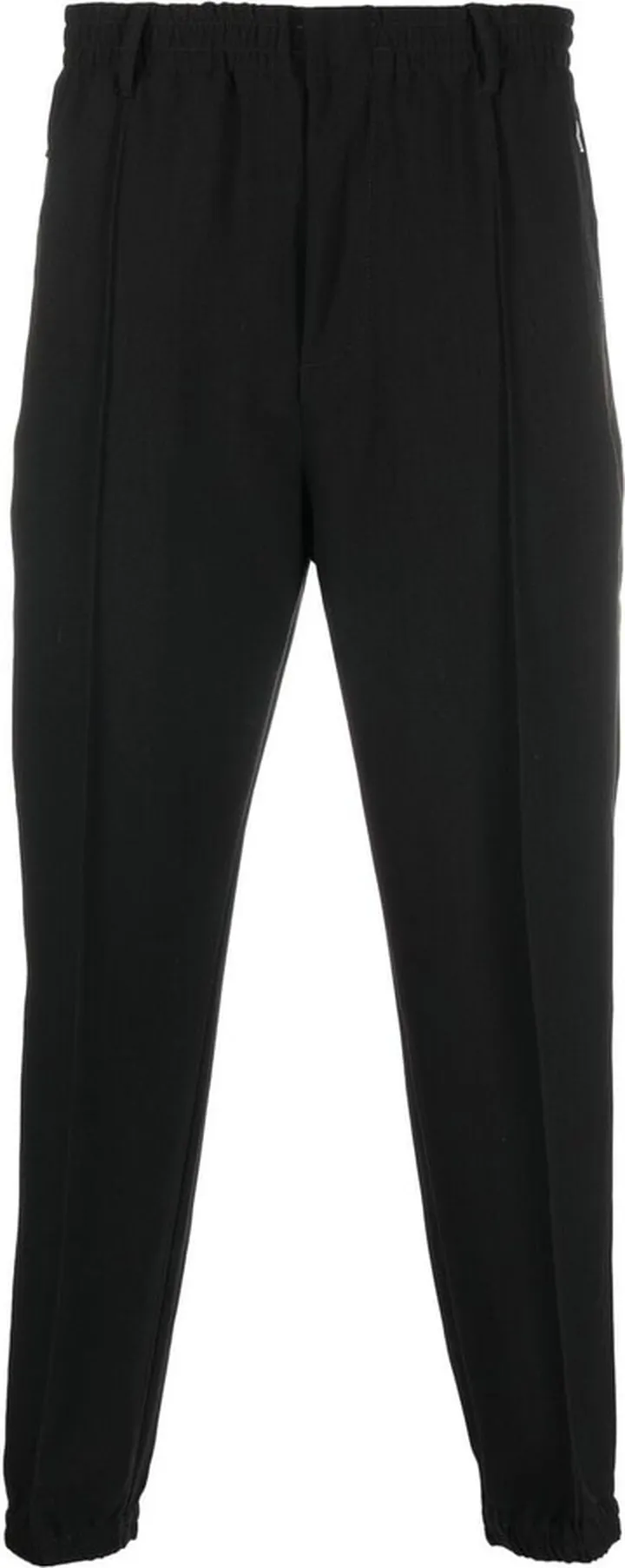 Elasticated Straight-Leg Trousers