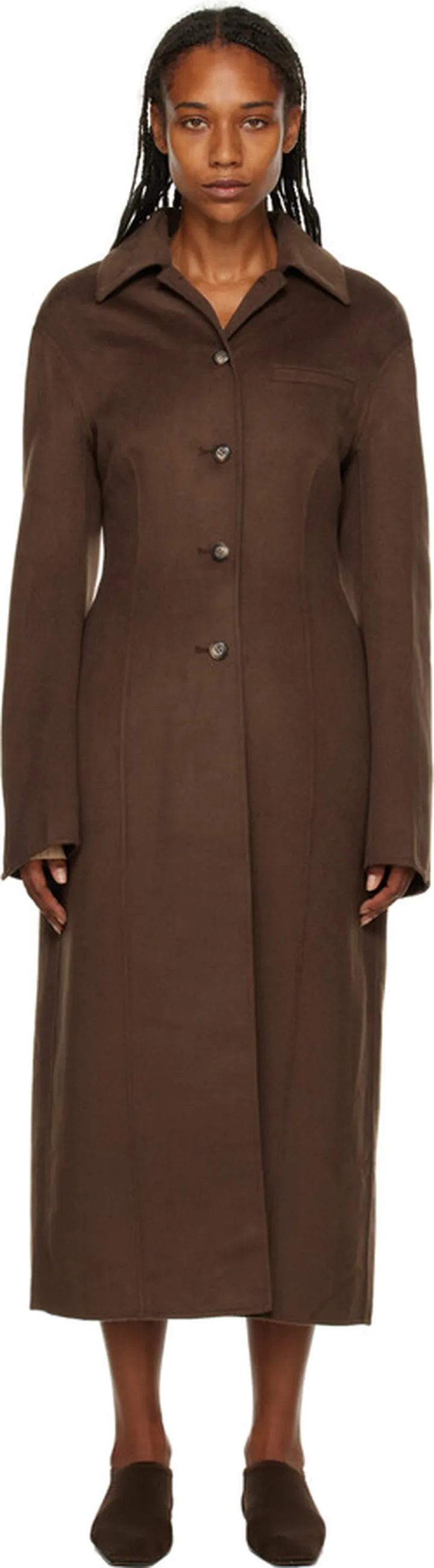 Nanushka Brown Toya Coat