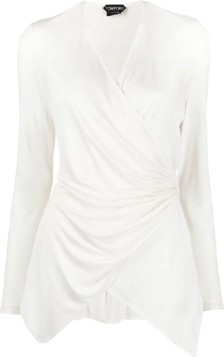 Long-Sleeve Stretch Blouse