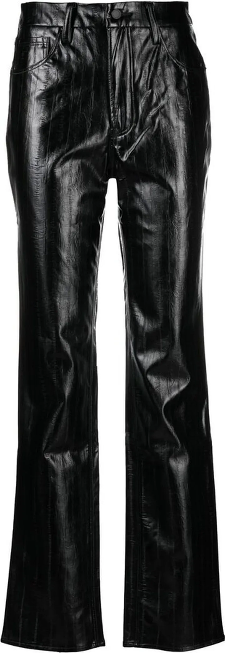 Polished-Finish Straight-Leg Trousers