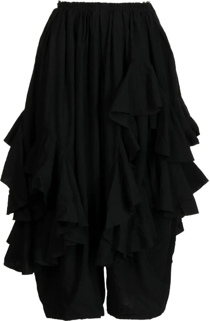 Ruffled Cropped Trousers