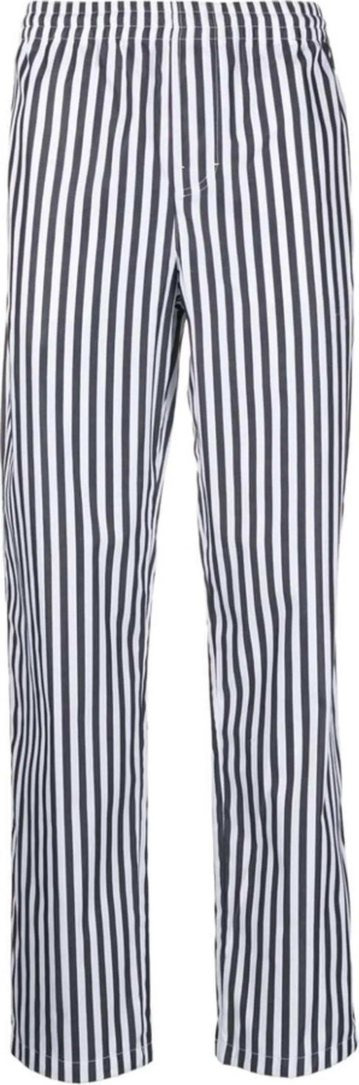 Vertical-Stripe Print Straight-Leg Trousers