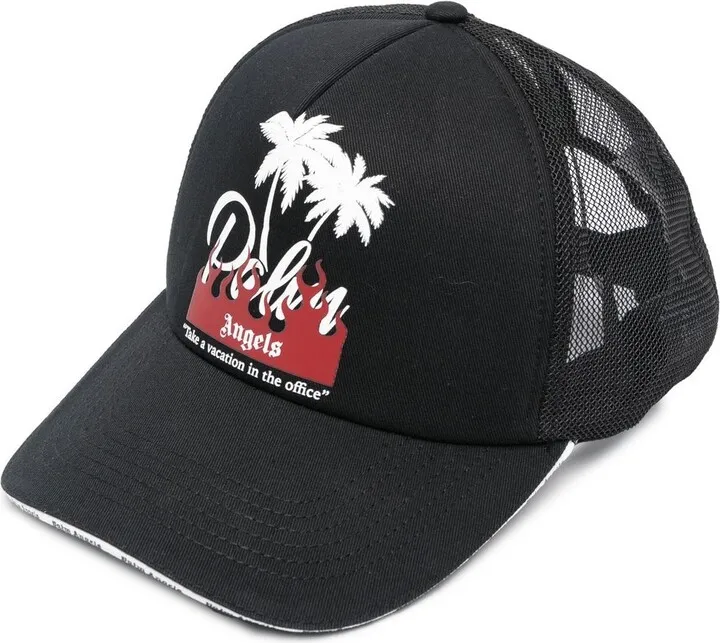 Palm-Print Mesh-Panel Cap