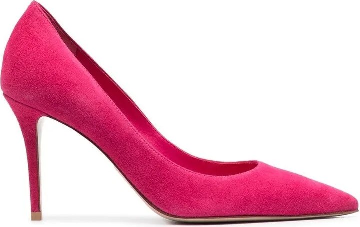 100mm EVA calf suede pumps