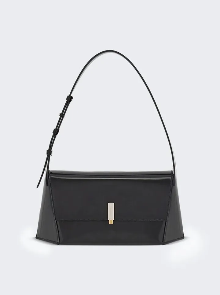 Geometric Shoulder Bag Black