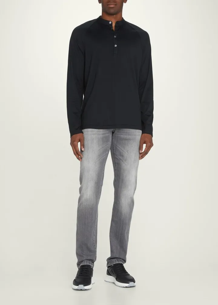 Men's Henley Cotton-Cashmere T-Shirt