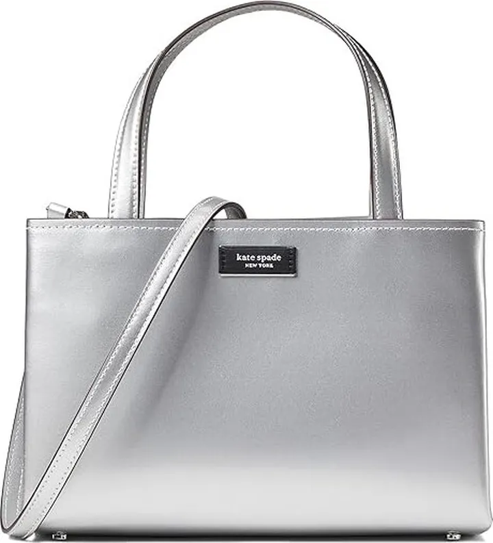 Kate Spade New York Sam Icon Metallic Small Tote (Starlight) Handbags