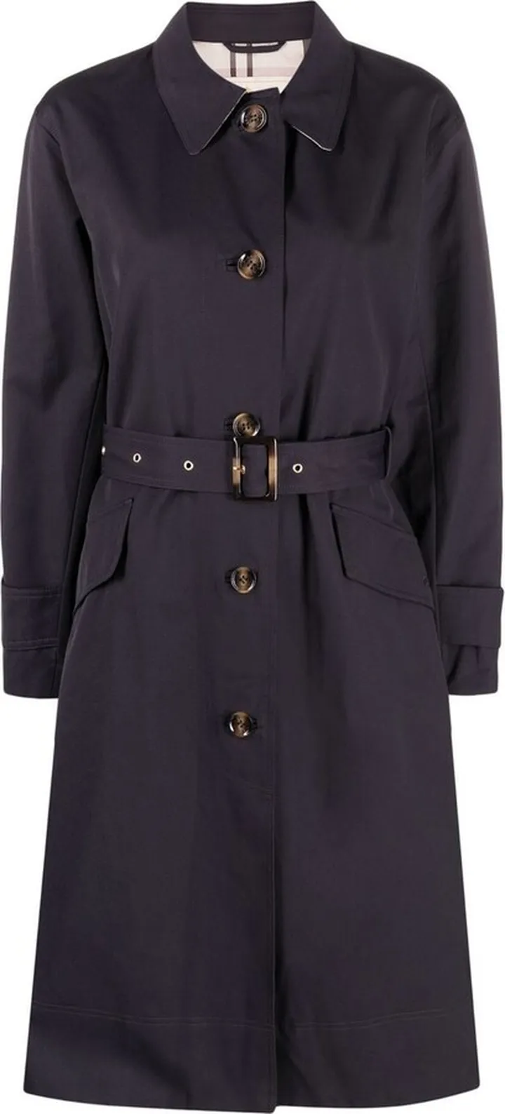 Mid-Length Belted Trench Coat