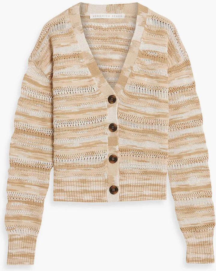 Goliad marled crochet-knit cardigan