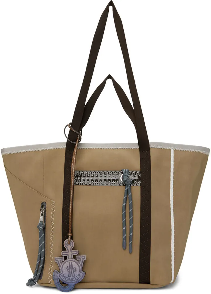 Moncler Genius 1 Moncler JW Anderson Beige Waxed Nylon Tote