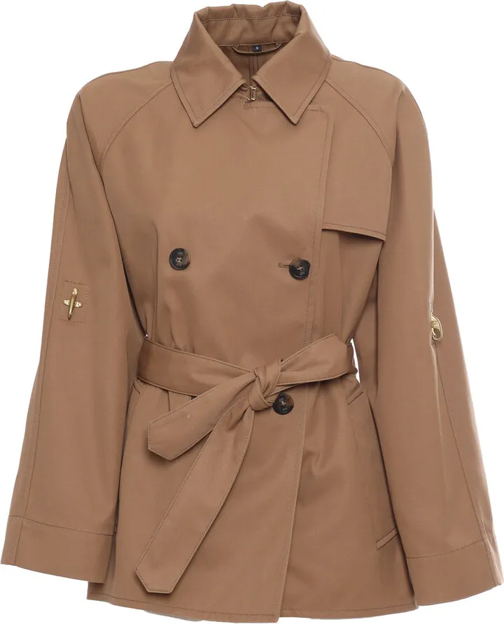 Short Double-breasted Trench Coat