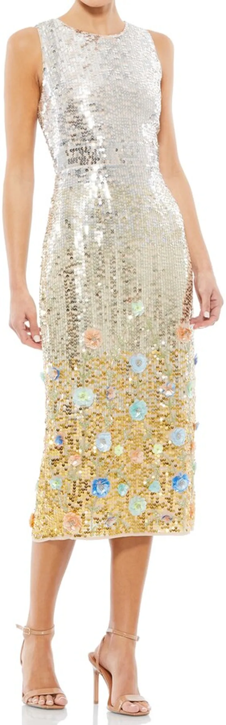 Sleeveless Sequin Cocktail Dress