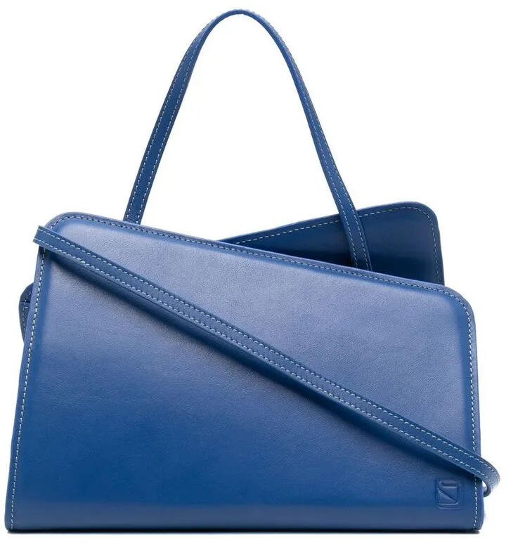 Asymmetric Leather Tote Bag