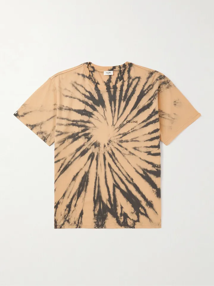 Logo-Print Tie-Dyed Cotton-Jersey T-Shirt
