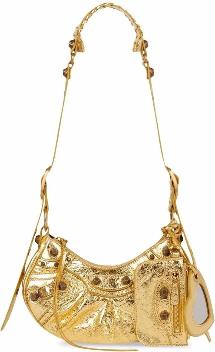 Gold Le Cagole XS Shoulder Bag