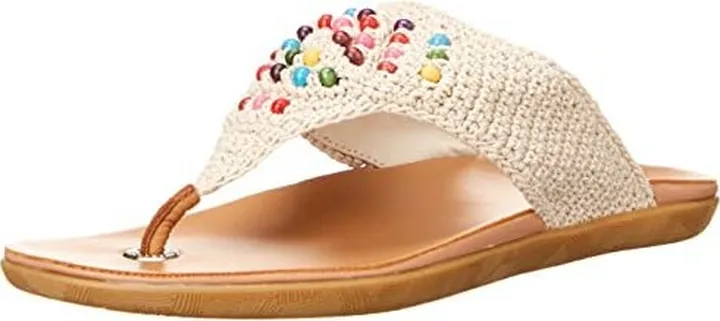 The SAK womens Shana Crochet Thong Flat Sandal